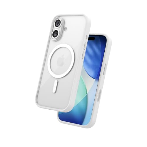 FLOLAB Surtect Tri-Fusion Magnetic for iPhone 17 Case Protective Slim Design Magsafe Compatible Military Grade - White Clear - color: White Clear, size: iPhone 17