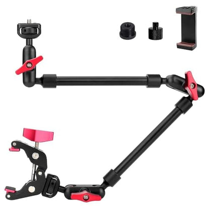 22" Articulating Magic Arm Camera Mount, Desk Clamp Overhead Mount