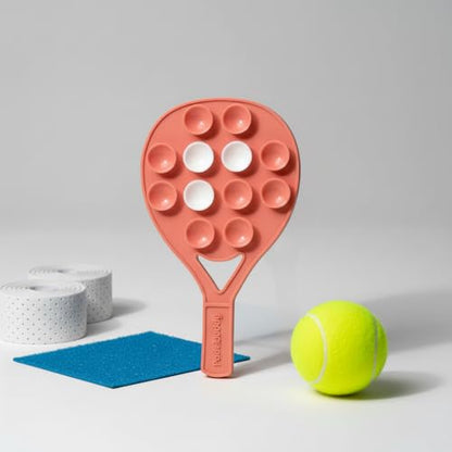 Silicone Suction Phone Mount - Hands-Free Padel Glass, Peach Pop - color: Peach Pop