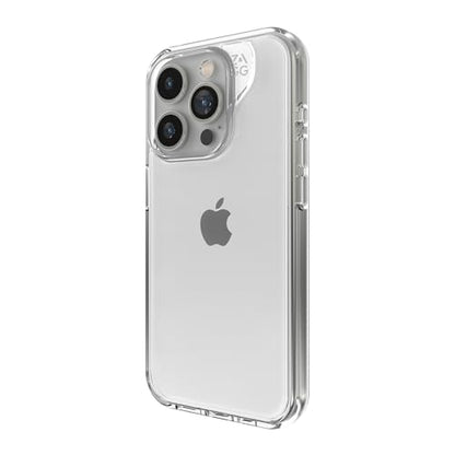 ZAGG Crystal Palace iPhone 15 Pro Phone Case - Drop Protection (13ft/4m), Anti-Yellowing & Scratch-Resistant iPhone Case, Wireless Charging Compatibility, Clear - size: iPhone 15 Pro, style: Without Magsafe