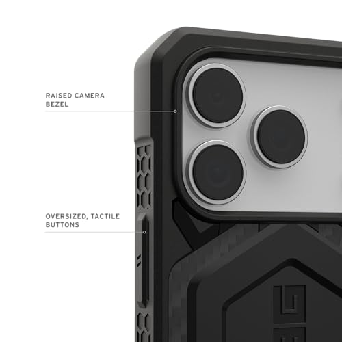 URBAN ARMOR GEAR UAG Designed for iPhone 17 Pro Case Monarch Pro - Compatible with MagSafe Military Grade Protective Cover, Carbon Fiber - color: Monarch Pro - Carbon Fiber