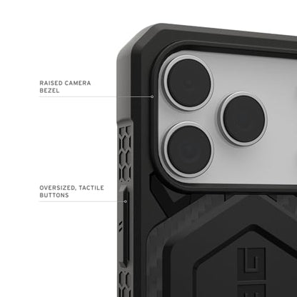 URBAN ARMOR GEAR UAG Designed for iPhone 17 Pro Case Monarch Pro - Compatible with MagSafe Military Grade Protective Cover, Carbon Fiber - color: Monarch Pro - Carbon Fiber