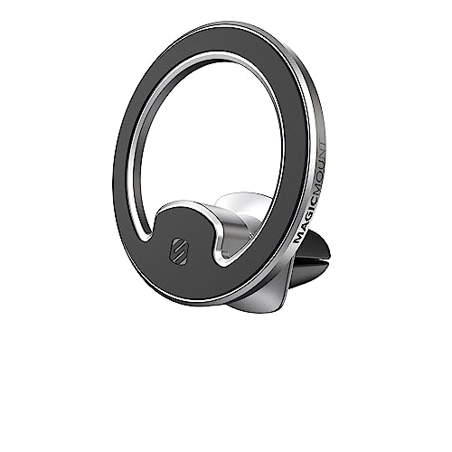 Scosche MagicMount MEMSV Elite2 Magnetic Phone Mount for Car Vent, MagSafe Phone Holder with 360° Adjustable Magnet Head, iPhone Compatible Cell Phone Stand 17/16/15/14/13/12 & MagSafe Case, Silver - style: MagSafe Vent