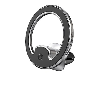 Scosche MagicMount MEMSV Elite2 Magnetic Phone Mount for Car Vent, MagSafe Phone Holder with 360° Adjustable Magnet Head, iPhone Compatible Cell Phone Stand 17/16/15/14/13/12 & MagSafe Case, Silver - style: MagSafe Vent
