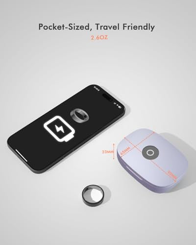Doohoeek Charging Case Compatible with Ringconn Gen 2 Air, Wireless Power Station Fits Official Chargers & Fit All-Sized Rings 1000mAh (NOT a Charger) (Purple) - color: Purple