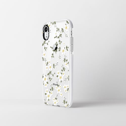 Cute Phone Case Compatible with iPhone XR, Vine Flowers Aesthetic Floral Pattern Case, Soft Clear TPU Shockproof Bumper Cover for Girls Women - size: iPhone XR