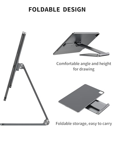 KU XIU Magnetic Wireless Charging Stand, Aluminum Alloy Holder for Desk - size: iPad Pro 12.9"/iPad Air 13" - M2/M3