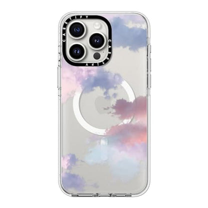CASETiFY for iPhone 15 Pro Max Case - Impact Clear Compatible with MagSafe | Not Yellowing | 6.6 ft. 3X Military Grade Drop Protection | Clouds | Clear - color: Clouds, size: Iphone 15 Pro Max (6.7")