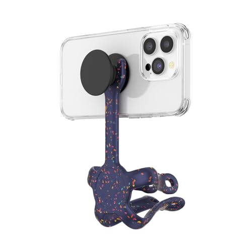 PopSockets Flexible Phone Mount & Stand- Navy Confetti - color: Sunburst Flower
