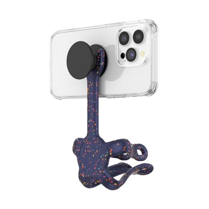 PopSockets Flexible Phone Mount & Stand- Navy Confetti - color: Sunburst Flower
