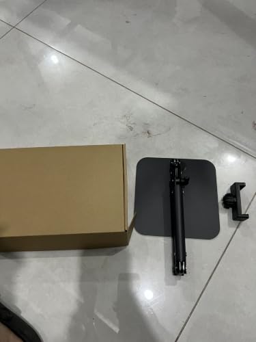 Adjustable Overhead Articulating Arm Phone Stand for Desk, Black Metal