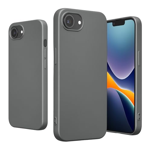 kwmobile Case Compatible with Apple iPhone 17e / iPhone 16e Case - Soft Slim Protective TPU Silicone Cover - Metallic Grey - color: Metallic Grey