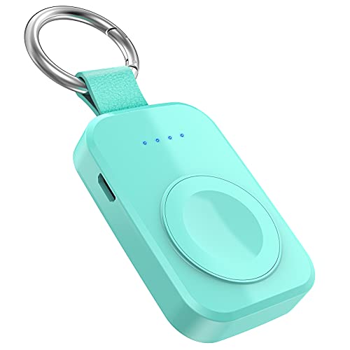 Portable Charger for Apple Watch,Travel Keychain iWatch Wireless Power Bank - color: Green