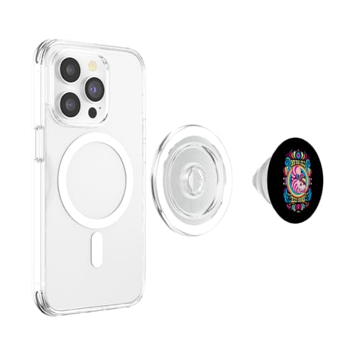 Alice in Wonderland - We're All Mad Here Psychedelic Pattern PopSockets PopGrip for MagSafe - style: Magnetic PopGrip