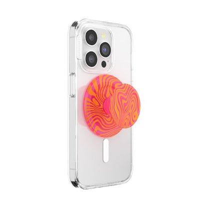 PopSockets Phone Grip for MagSafe, Magnetic Holder- Swirl Orange - color: Swirl Orange, style: MagSafe