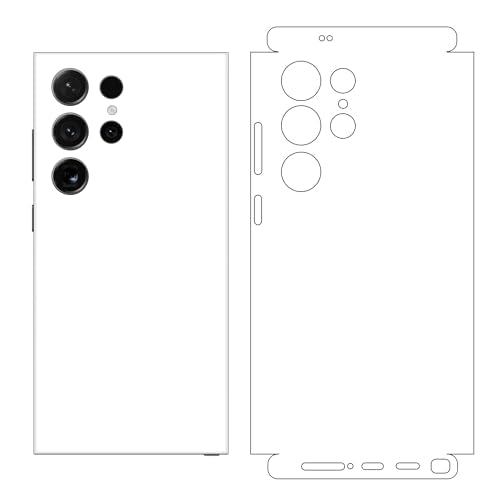 2 Pack Skin Wraps Compatible with Samsung Galaxy S24 Ultra (White) - color: White