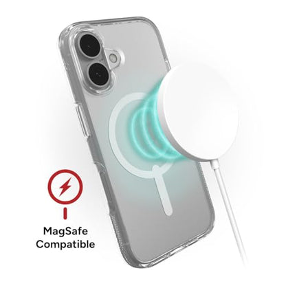 ZAGG Crystal Palace Snap Case for iPhone 16 Plus – Military-Grade 13ft Drop Protection, MagSafe Compatible, Crystal Clear, Anti-Yellowing, Graphene-Reinforced, Made from Recycled Materials - size: iPhone 16 Plus, style: With Magsafe