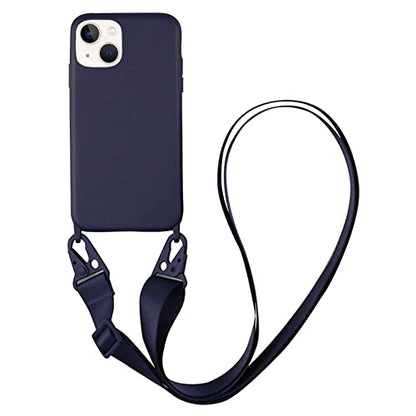 Compatible with iPhone 6 Plus/7 Plus/8 Plus,Crossbody Phone Case with Lanyard Cute Soft Silicone Case with Adjustable Shoulder Strap Shockproof Protector Compatible with Women Girls Nevy Blue - color: Nevy Blue, size: iPhone 7 Plus/8 Plus