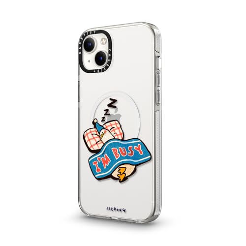 CASETiFY for iPhone 14 Plus Case - Impact Clear Compatible with MagSafe | Not Yellowing | 6.6 ft. 3X Military Grade Drop Protection | I'm so busy | Clear - color: I'm so busy, size: Iphone 14 Plus (6.7")