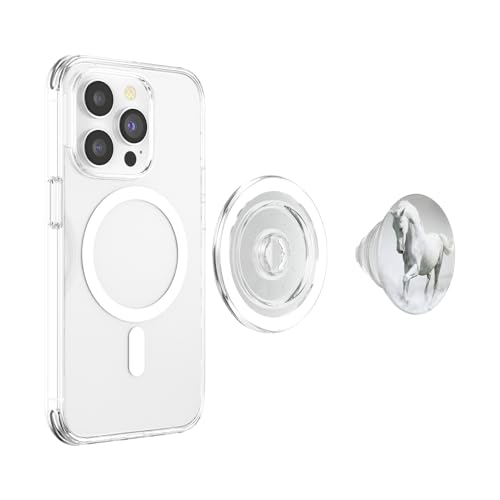 White Horse Pop Socket Grip Stand PopSockets PopGrip for MagSafe - style: Magnetic PopGrip
