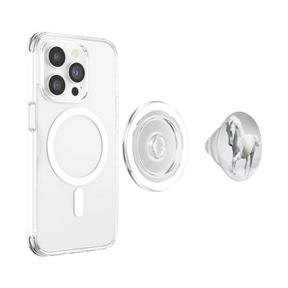 White Horse Pop Socket Grip Stand PopSockets PopGrip for MagSafe - style: Magnetic PopGrip