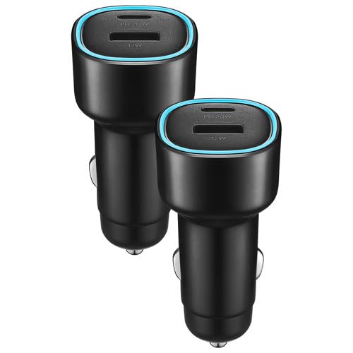 INSIGNIA USB Cables, 20Gbps High-Speed Charging & Data Sync, Braided Nylon, Compatible with MacBook, Laptop, iPhone, iPad, Android (Accessories, 32W Dual USB-C/USB-A Car Accessory (2 Pack)) - color: 32W Dual USB-C/USB-A Car Accessory (2 Pack), style: Acce