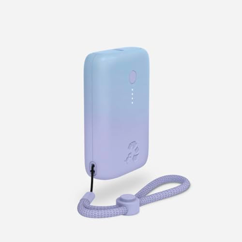 Nimble Champ Portable Charger, 10000mAh Power Bank, 20W Dual USB-C Charging - color: Glacial Blue Lavender
