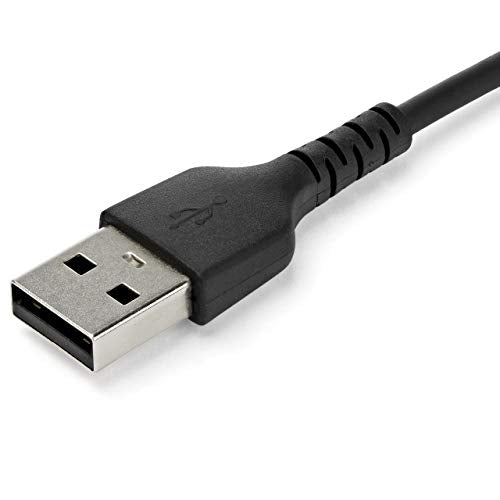 StarTech 6.6ft (2m) USB-A to USB-C Fast Charging Cable, Rugged, Charge & Sync, 3A, Black TPE Jacket - size: 6 ft / 2 m, style: black