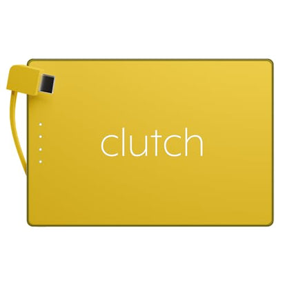 Clutch - Pro USB-C Portable Charger - Compatible with iPhone 15, 16, 17 & Android Devices - Power Bank Magnetic Battery - TSA Travel Approved - USB Rechargeable - Built-in Cable - 5000 mAh - 3.7oz - color: Yellow
