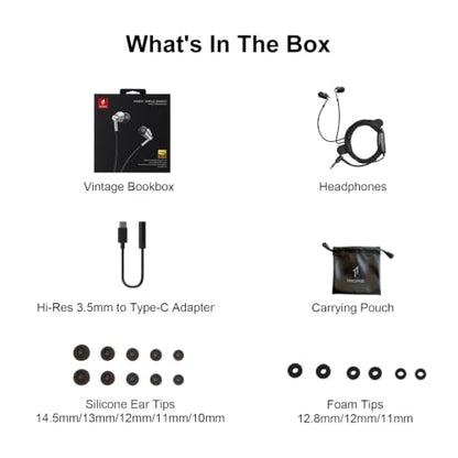 1MORE Triple Driver in-Ear Earphones Hi-Res Headphones with High Resolution, Bass Driven Sound, MEMS Mic, in-Line Remote, High Fidelity for Smartphones/PC/Tablet - Silver - color: Silver