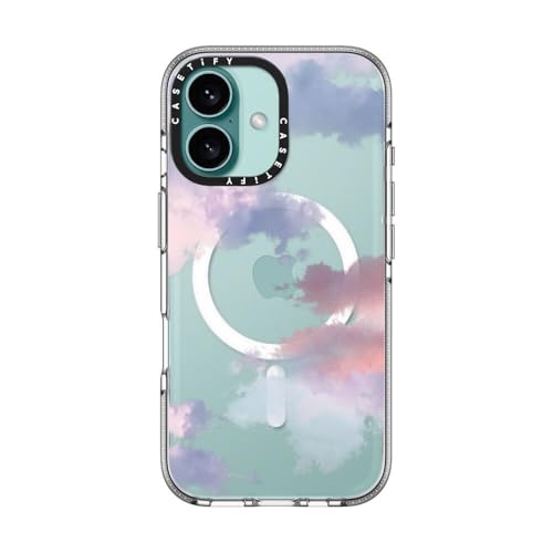 CASETiFY for iPhone 16 Case - Impact Clear Compatible with MagSafe | Not Yellowing | 6.6 ft. 3x Military Grade Drop Protection | Clouds | Clear - color: Clouds, size: Iphone 16 (6.1")