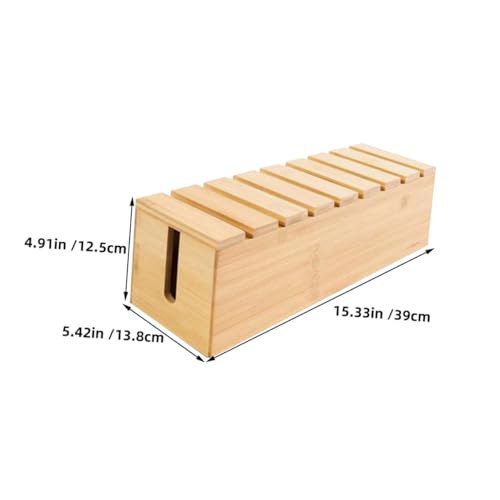 UKCOCO Wooden Desk Organizer Box with Phone Holder for Office Use