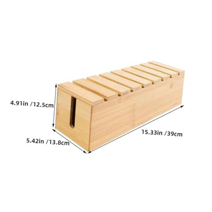 UKCOCO Wooden Desk Organizer Box with Phone Holder for Office Use
