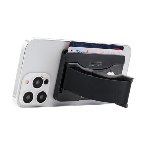 LOVEHANDLE Wallet for MagSafe + Kickstand - Black on Black - color: Black