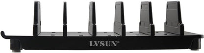 Adjustable Phone Stand Holder Dock Mobile Phone Tablet Organizer Multi Device Universal Desktop Stand Rack for iPhone Samsung Kindle Fire Tablet and Most Electronics Devices-No Charging Port (S-Black) - color: S-Black