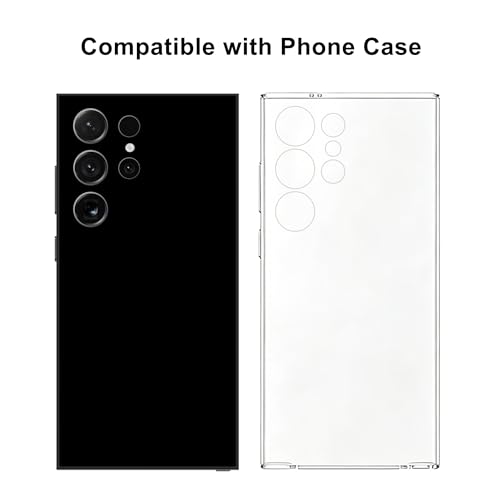 2 Pack Skin Wraps Compatible with Samsung Galaxy S24 Ultra (Black) - color: Black