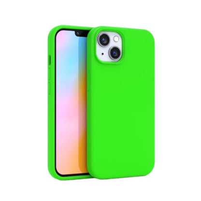 FELONY CASE - iPhone 13 / iPhone 14 Case - Neon Green Silicone Phone Cover | Liquid Silicone with Anti-Scratch Microfiber Lining, 360° Shockproof Protective Case for Apple iPhone 13 and iPhone14 - color: Neon Green, size: iPhone 13/14 without MagSafe