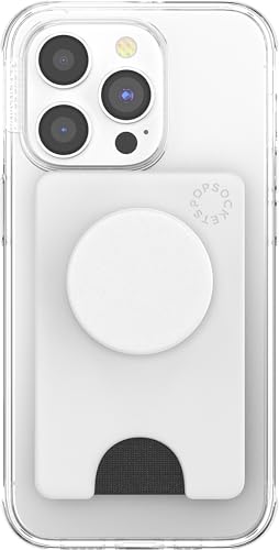 PopSockets Adhesive Phone Wallet with Grip- White - color: White Black, style: Adhesive