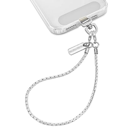 Dadanism Phone Wrist Strap Metal Phone Chain Wristlet Strap, Silver - color: Silver, size: 26 cm