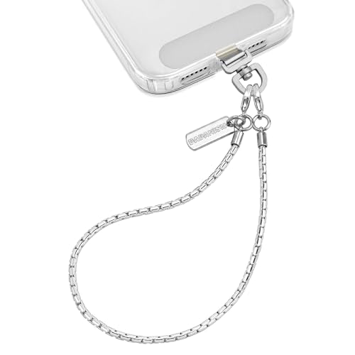 Dadanism Phone Wrist Strap Metal Phone Chain Wristlet Strap, Silver - color: Silver, size: 26 cm