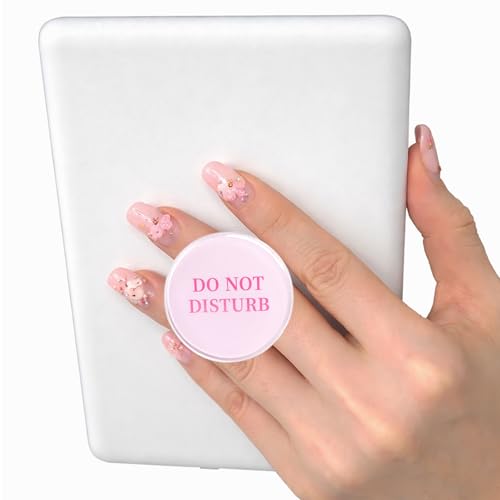 Cute Donot Disturb Expandable Collapsible Grip, for with Kindle E-Readers, iPhones and Smartphones,Rotating Folding Elastic Base, A Gift for Book Lover - color: DO NOT DISTURB