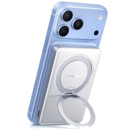 TORRAS Ostand MiniMag 10000mAh Magnetic Power Bank with Stand for iPhone 18 - color: White