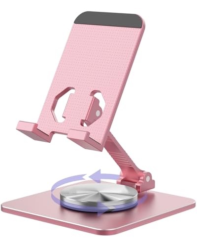 Adjustable Phone & Tablet Stand, Fits 4–9.7in Devices, Pink - color: Pink