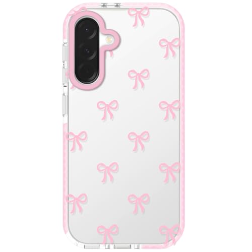 Dumkery Girly Phone Case Compatible with Samsung Galaxy A36 5G, Cute Bow Aesthetic Pattern Print, Soft Clear Anti Yellowing TPU Shockproof Bumper Cases Cover for Girls Women - size: Samsung Galaxy A36