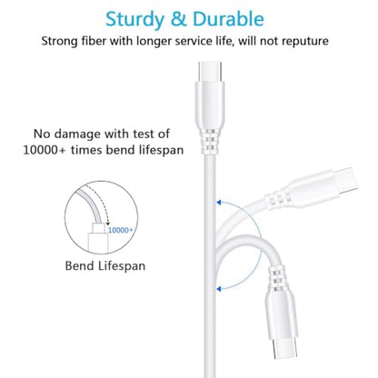 45W Charger for Samsung Galaxy A37 A57 A27 5G A56 A36 A17 A26, Super Fast - color: White