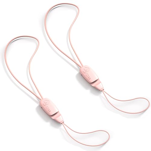 E-Tree 2 Pack Multi-Purpose Wrist Lanyard Hand Strap for Cell Phone Case Camera Airpods Keys Keychain Keys USB Flash Drive - color: Pink & Pink
