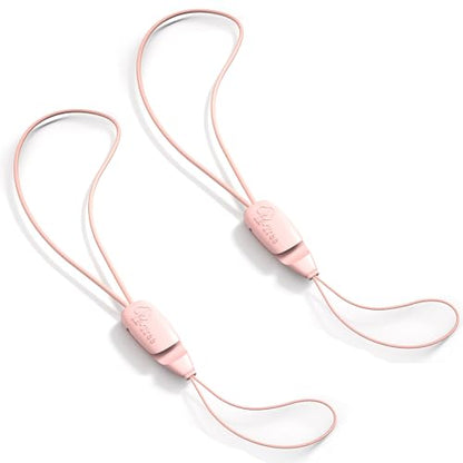 E-Tree 2 Pack Multi-Purpose Wrist Lanyard Hand Strap for Cell Phone Case Camera Airpods Keys Keychain Keys USB Flash Drive - color: Pink & Pink