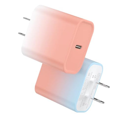 2Pack USB C Charger Block 20W, iGENJUN USB-C Power Adapter - color: Gradient-7