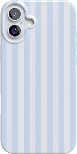 Casely iPhone 16 Case | Blue Stripes | Sunday Best | Compatible with MagSafe | Classic Ultra Slim Design - color: Sunday Best | Blue Stripes, size: Iphone 16