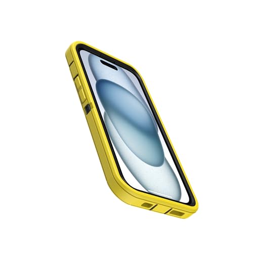 OtterBox iPhone 15, iPhone 14, & iPhone 13 (Only) Defender Series Screenless Case - Night Reverse (Yellow & Black) - Rugged & Durable, with Port Protection, Holster Clip Includes, Non-Retail Packaging - color: Night Reverse (Yellow & Black), style: Non-Ma